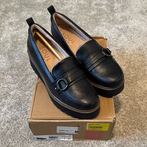 SOUL Naturalizer Black Platform Loafers